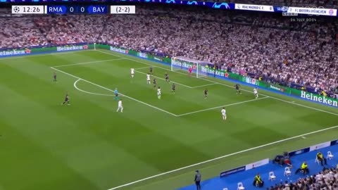 Two balls on the pitch in the champions league semi-final