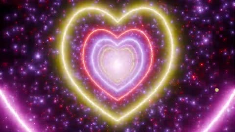 653. 💗 Neon Heart's Spreading Love 💜Tunnel #PiSshorts❣️enjoy & Have Fun!! 🔔#PiSrnd 4k
