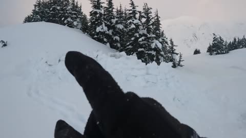 Deep Snow Survival Camping in Alaska - Building a Winter Survival Shelter