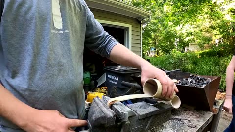 Making a Primitive Cow Horn Mug (Simple Viking Mug) - 2 Min Projects