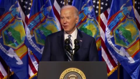 Biden's Totally Incoherent, Teleptomted Speech: "Together With Schumer Leader And I..."