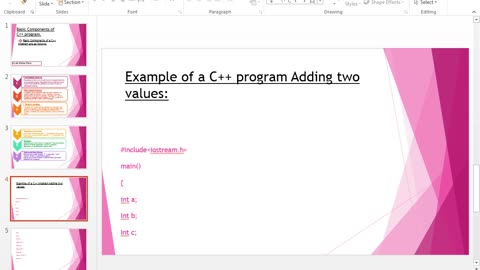 Basic Components of a C++ Program