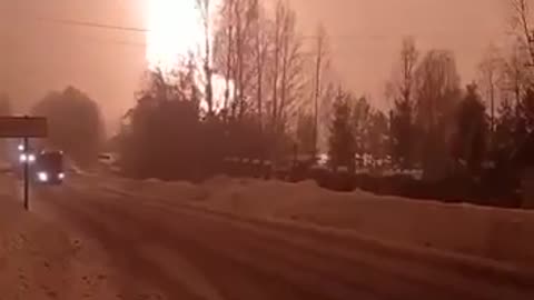 Fire on the gas pipeline in the Yaroslavl region