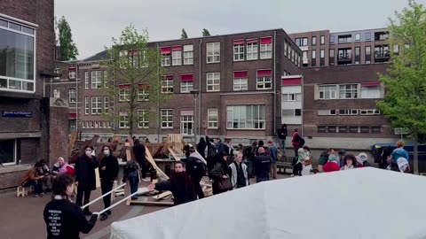 Clear-up starts after Dutch police end pro-Palestinian demo