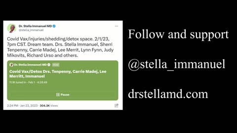 Dr. Stella Immanuel hosts a Doctors Twitter space Feb 1, 2023 part 2