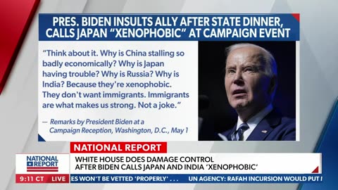 Newsmax - Biden calls U.S. allies India, Japan 'xenophobic' National Report