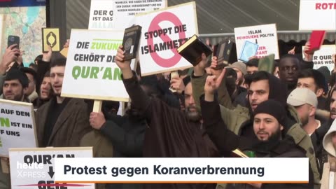 Thousands of Radical Muslims Demonstrated in Germany Against the Qur'an Burning in Sweden