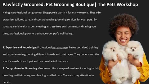 Pawfectly Groomed: Pet Grooming Boutique| The Pets Workshop