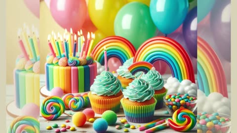 Happy Birthday Song For Girls! Rainbows and Unicorns Happy Birthday! Cute Rainbows & Unicorns!