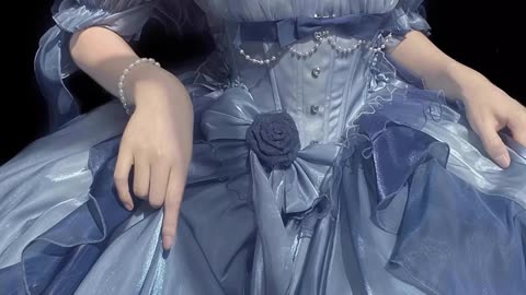 Blue Flower Wedding Dress Cos Lolita Dress