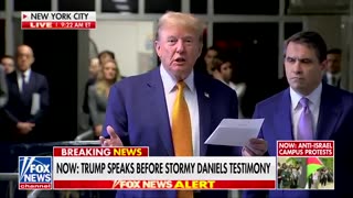 Trump reads quotes from CNN and other news outlets on what they are saying about the case