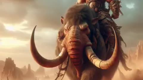 warriors ride a mammoth