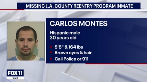 Inmate walks away from LA County reentry facility!