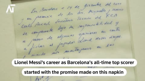 Messi's $300K Career Defining Napkin Up for Auction | Amaravati Today