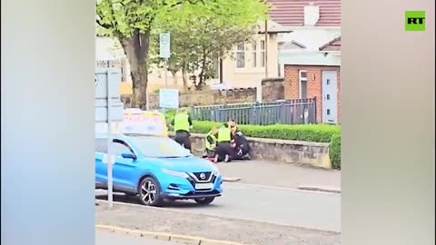 Chainsaw maniac chases Scottish police