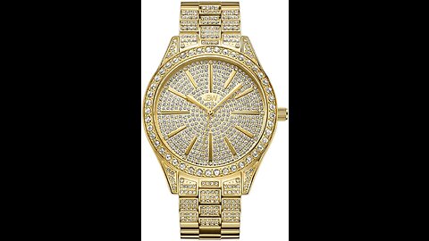 JBW Luxury Women's Cristal 0.12 Carat Diamond Wrist Watch with Stainless Steel Link Bracelet