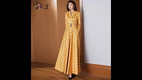 Spring Autumn Long Dress for Women Office Lady