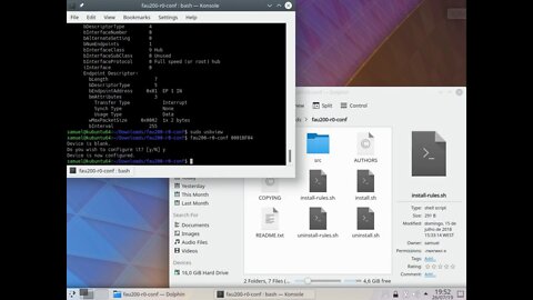 Fonte de alimentação FAU200: Configuração do firmware no Kubuntu 18.04 LTS