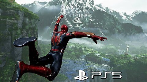 Marvel's Avengers PS5 - Spider-Man Visits Wakanda (4K)