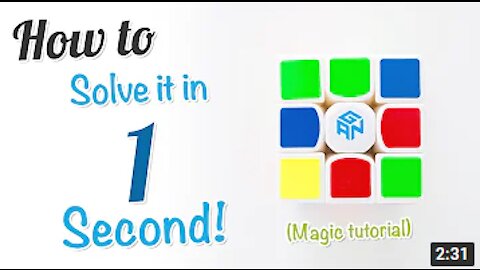 How to Solve a Rubik's Cube in 1 second (Magic Secret)