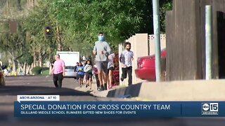 Teacher arranges shoe donation for entire Gilliland Middle School cross country team