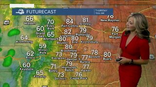 Warm and pretty dry in Denver today, but cool and wet this weekend