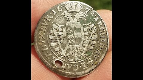Metal Detecting 1672 Silver Coin