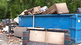Dumpster overflow at Sycamore Townhomes