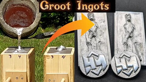 Melting Scrap Aluminum into Ingots - Scrap aluminum - Aluminum Groot Ingots (Melting Scrap)