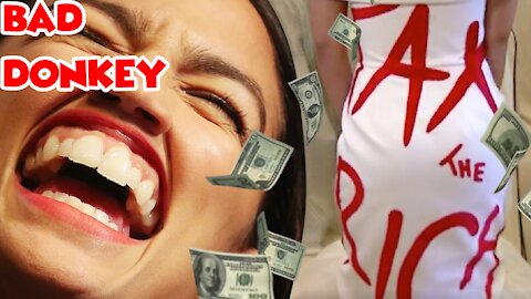 Public Servant AOC Wears 'Tax the Rich' Dress to $30k Per Ticket Event