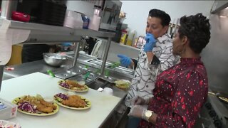 Cooking Latino-inspired fish fry at Cafe El Sol