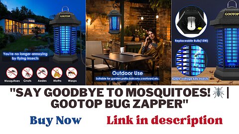 "Say Goodbye to Mosquitoes with the GOOTOP Bug Zapper | Outdoor Electric Insect Killer"