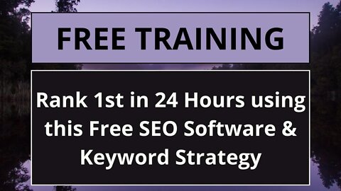 How to Get 1st Page Rankings in 24 Hrs Guaranteed using Seo Software & Keyword Strategy (No Links)
