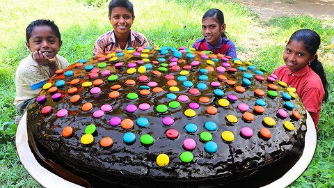 Oreo Chocolate Cake | Giant Oreo Cake Recipe | Oreo Biscuit Cake | Village Fun Cooking