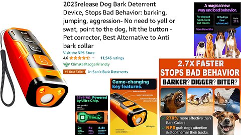 2023release Dog Bark Deterrent Device, Stops Bad Behavior