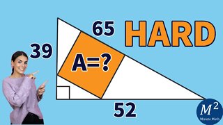 Finding the Area of This Square is HARDER than you think! #geometry