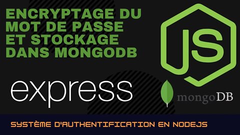 Système d'authentification en NodeJS (Hash du mot de passe et stockage dans MongoDB)