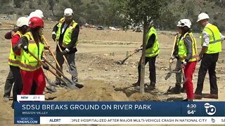 SDSU breaks ground on Mission Valley river park