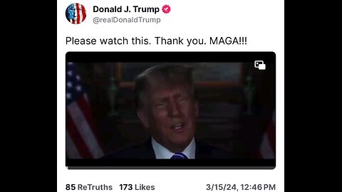 President DJT: " Please watch this."