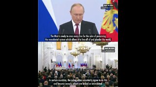 PUTIN ADRESSES THE WEST: STOP IMPERIALISM & PLUNDERING