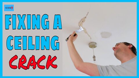 How to fix a ceiling crack. Fixing a ceiling crack.
