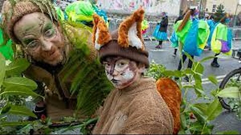 SATANIC ST PATRICK'S DAY PARADE 17TH MARCH DUBLIN IRELAND! Murderous sadistic bird's head Haggadah plague doctors march on Dublin streets 2024 mocking the masses!