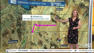 Weekend freeway construction happening around the Valley