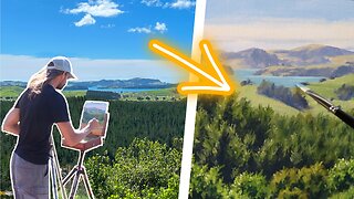 Painting Outdoors in Oils - Painting an EPIC LANDSCAPE in the Bay of Islands, New Zealand