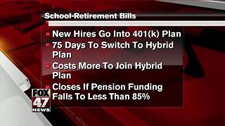 Michigan legislative panels OK teacher pension changes