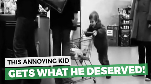 Kid Rams Shopping Cart Into A Stranger’s Leg Three Times, Gets Response No One Saw Coming