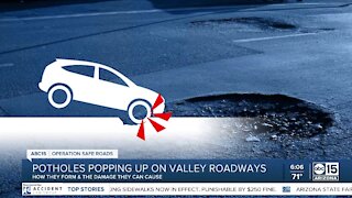 Potholes popping up on Valley roadways