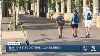 Cincinnati city leaders consider ban on e-scooters