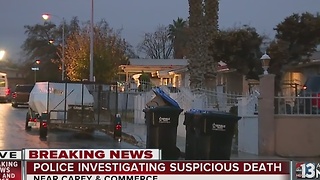 North Las Vegas police investigating suspicious death