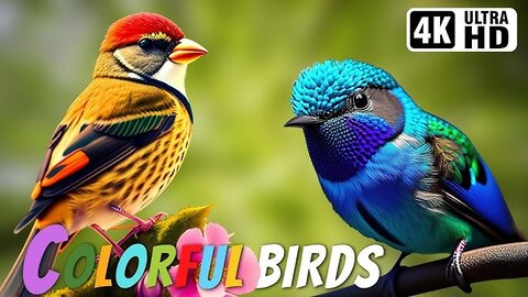 "Vibrant Avian Wonders: 4K Wildlife Video of Colorful Birds"